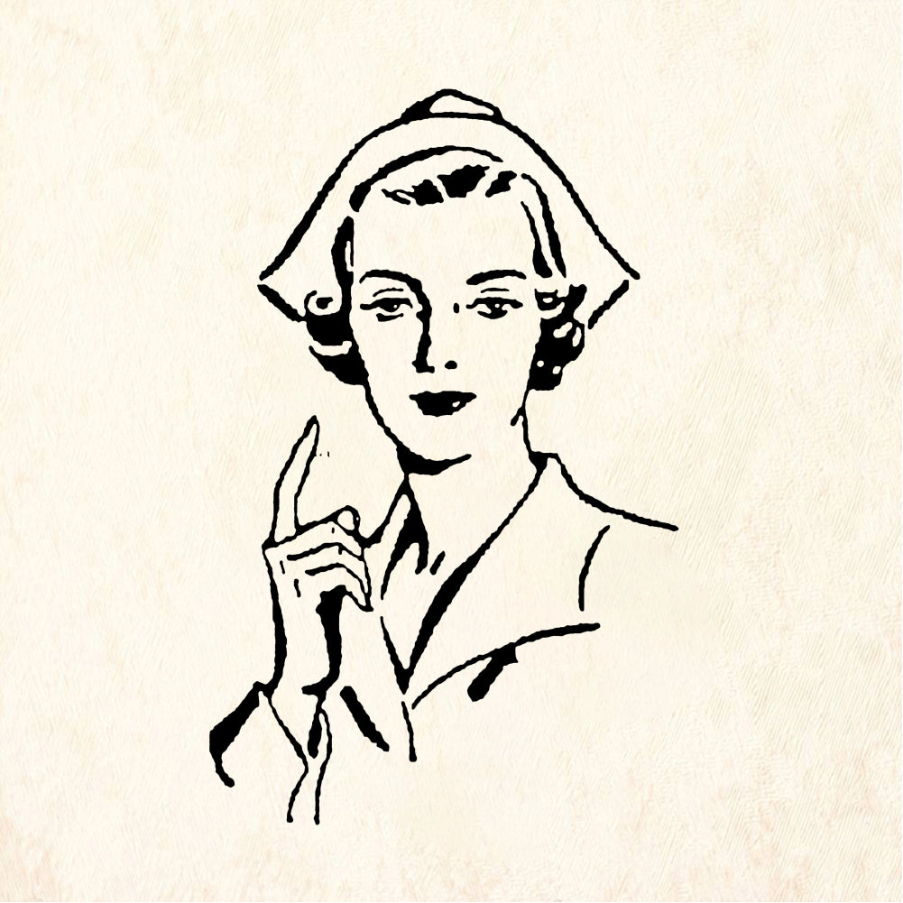 StampaFe Demanding Woman - Rubber Stamp 1.5 x 1