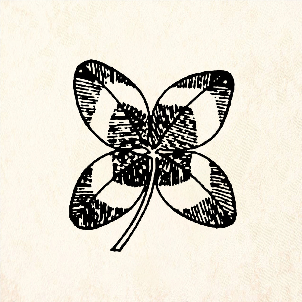StampaFe Four leaf clover - Rubber Stamp 1 x 1.25