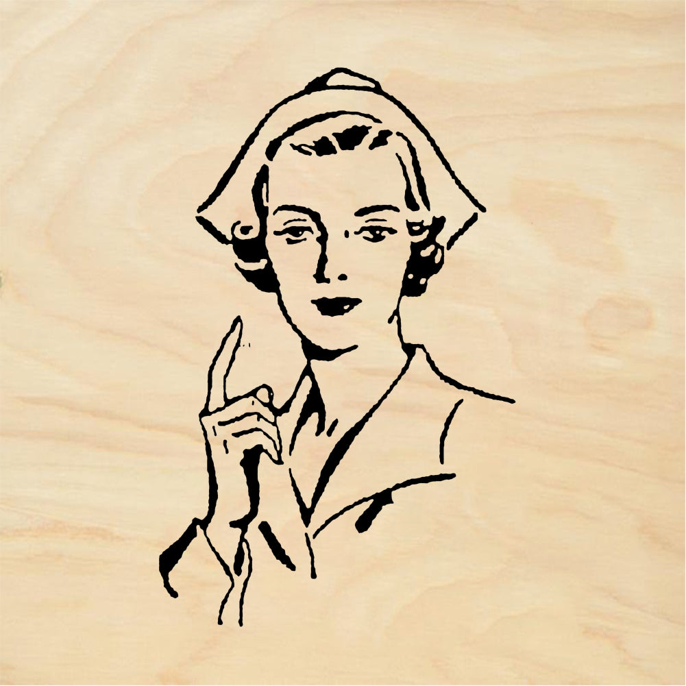 StampaFe Demanding Woman - Rubber Stamp 1.5 x 1