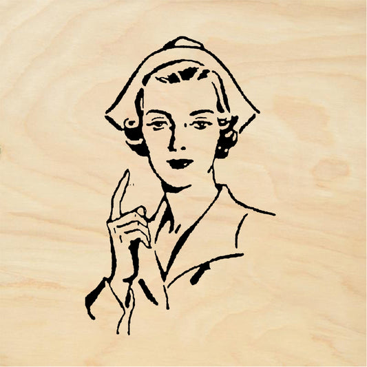 StampaFe Demanding Woman - Rubber Stamp 1.5 x 1