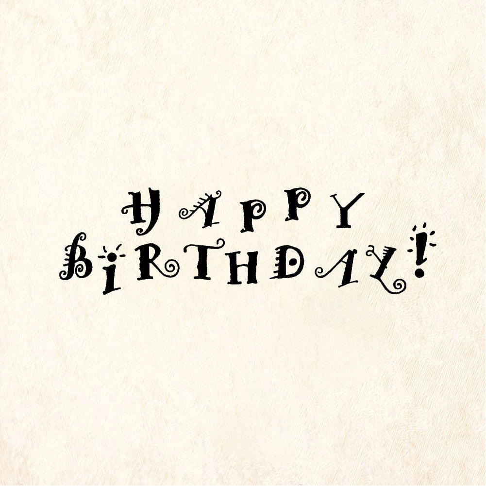 StampaFe Chili pepper HAPPY BIRTHDAY - Rubber Stamp 2 x 0.5