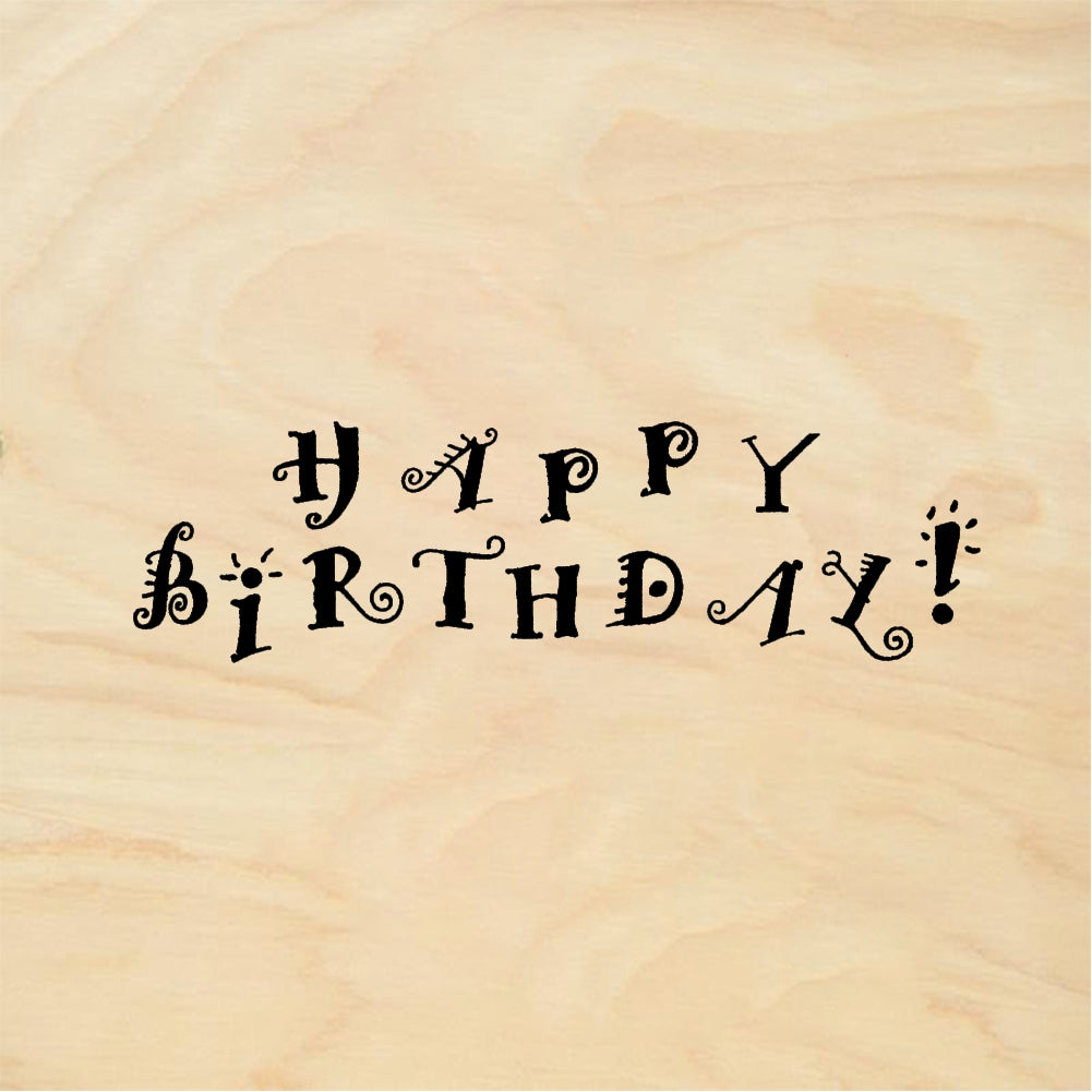 StampaFe Chili pepper HAPPY BIRTHDAY - Rubber Stamp 2 x 0.5