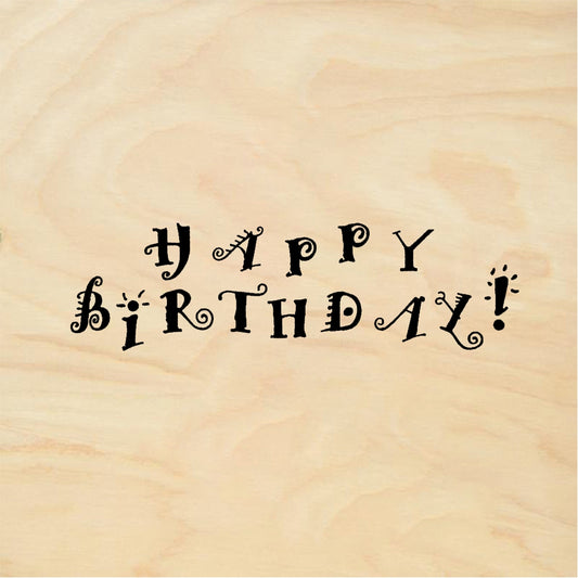 StampaFe Chili pepper HAPPY BIRTHDAY - Rubber Stamp 2 x 0.5