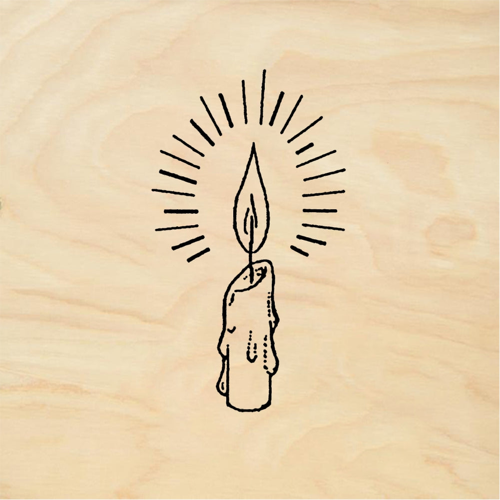 StampaFe Candle - Rubber Stamp 1 x 1