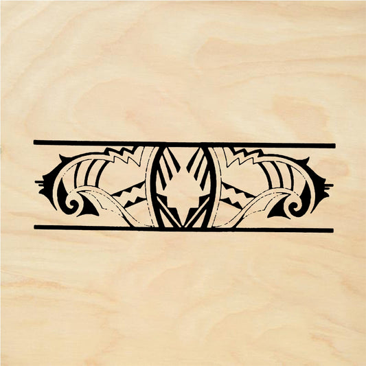 StampaFe Zuni border Zuni Geometric Border - Rubber Stamp 3 x 0.75