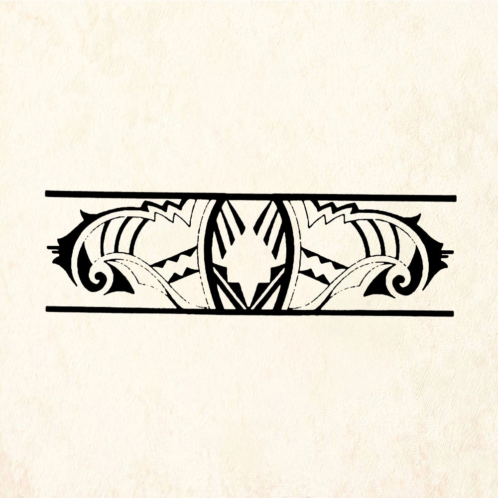 StampaFe Zuni border Zuni Geometric Border - Rubber Stamp 3 x 0.75