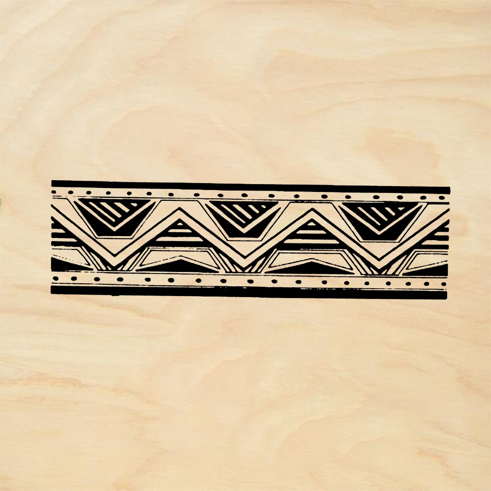 StampaFe Striped triangle border Triangle Border - Rubber Stamp 3.25 x 0.75