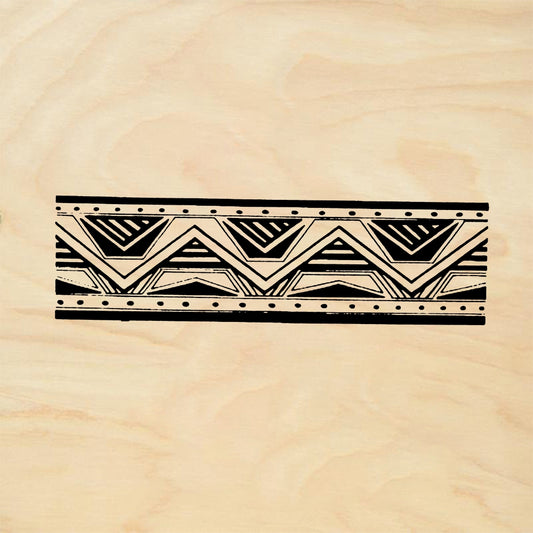 StampaFe Striped triangle border Triangle Border - Rubber Stamp 3.25 x 0.75
