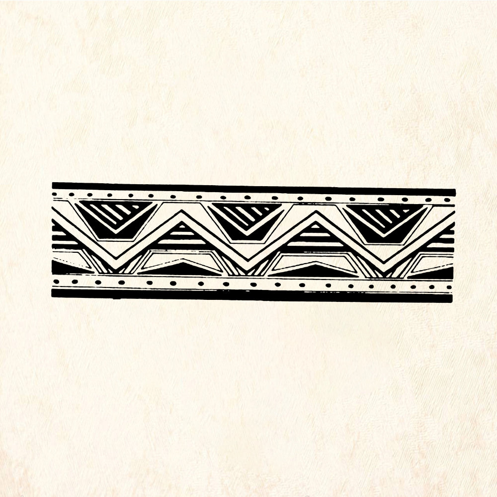 StampaFe Striped triangle border Triangle Border - Rubber Stamp 3.25 x 0.75