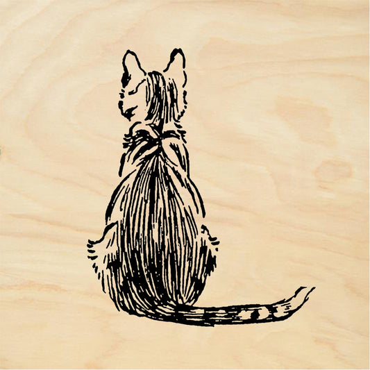 StampaFe Cat back Cat From Behind - Rubber Stamp 1.25 x 1.25