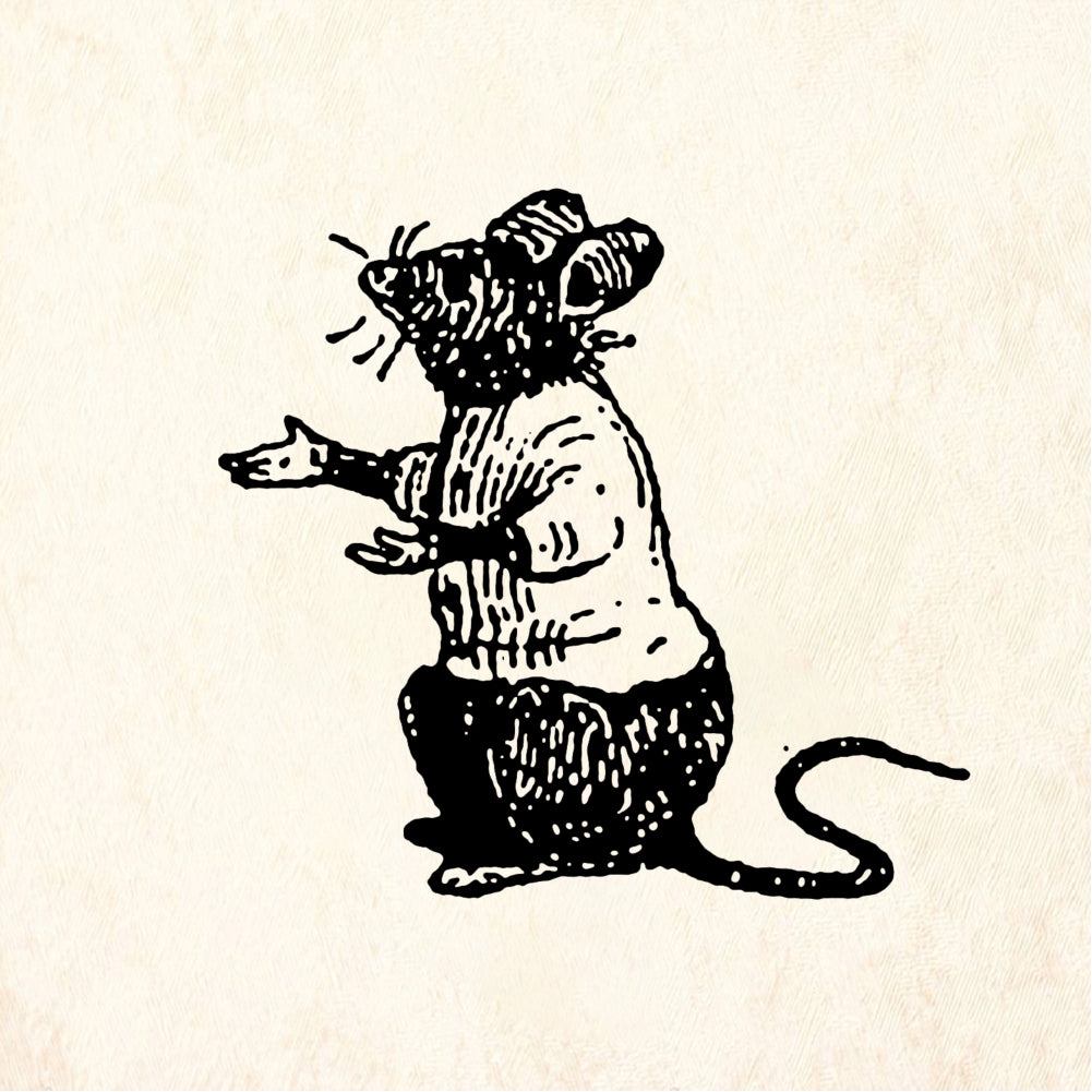 StampaFe Wee mouse, med. Wee Mouse Medium - Rubber Stamp 0.5 x 0.5