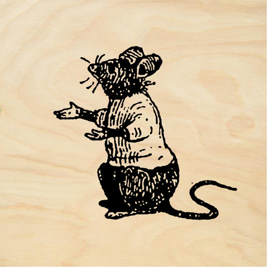 StampaFe Wee mouse, med. Wee Mouse Medium - Rubber Stamp 0.5 x 0.5