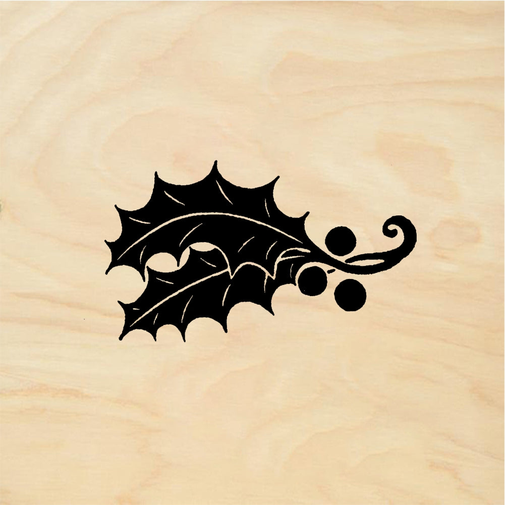 StampaFe Dark holly - Rubber Stamp 1.75 x 1.5