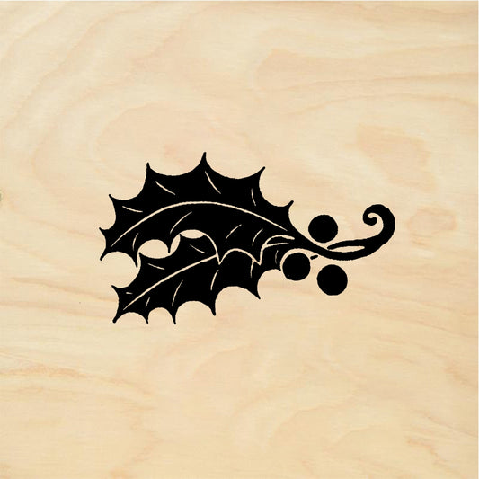 StampaFe Dark holly - Rubber Stamp 1.75 x 1.5