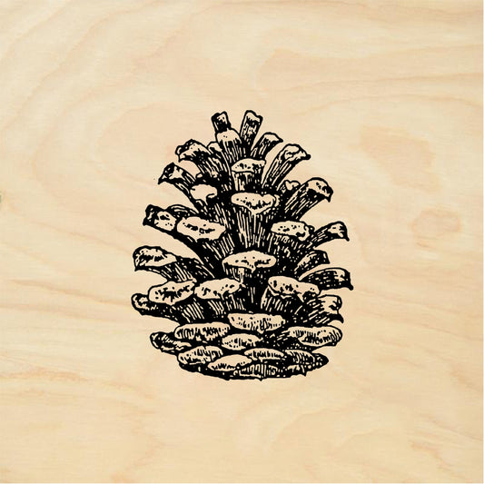 StampaFe Pine cone, lg. Large Pine Cone - Rubber Stamp 1 x 1.25