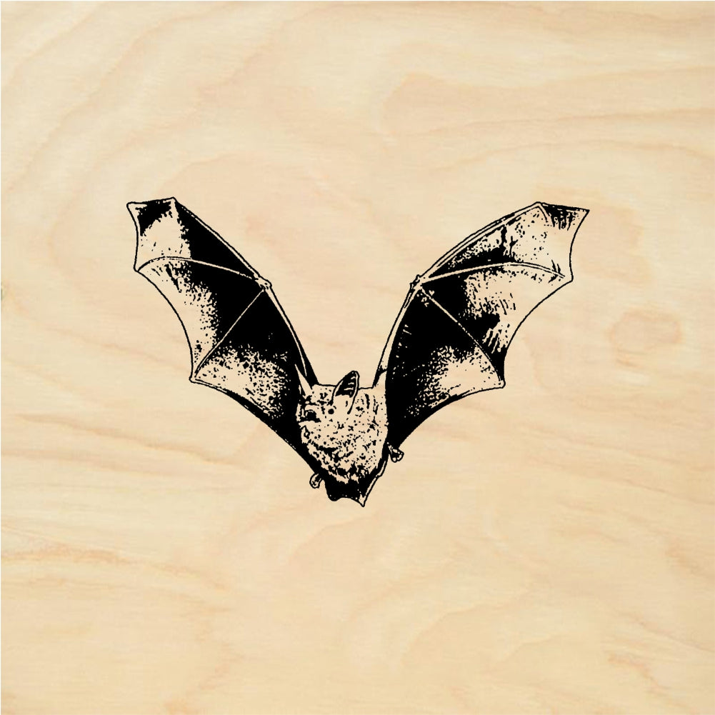 StampaFe Large Bat Flying Bat - Rubber Stamp 1.5 x 1.25