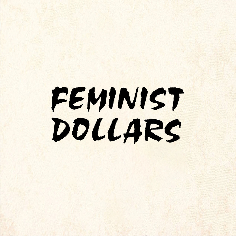 StampaFe FEMINIST DOLLARS - Rubber Stamp 1.5 x 0.75
