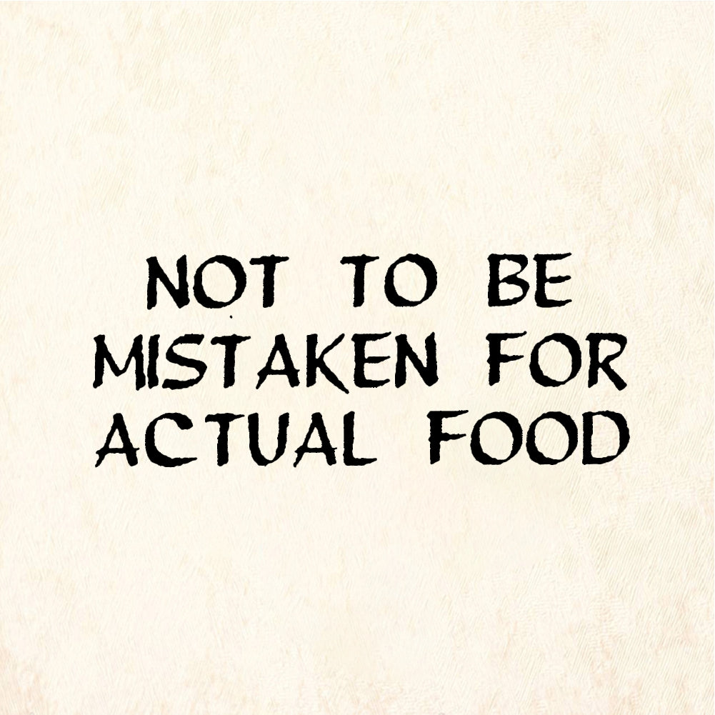 StampaFe Not to be mistaken for actual food - Rubber Stamp 1.75 x 0.25
