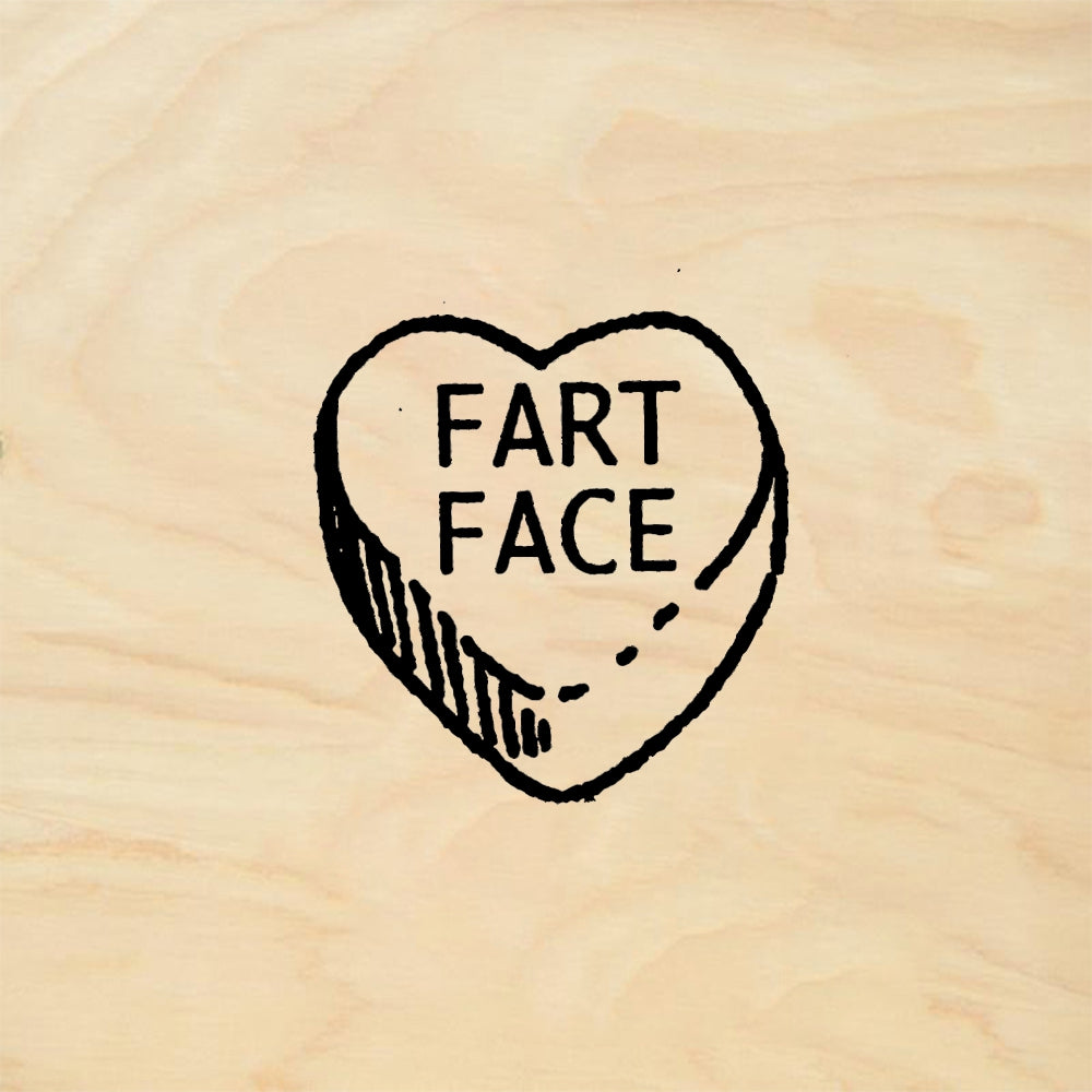 StampaFe FART FACE heart - Rubber Stamp 1.25 x 1