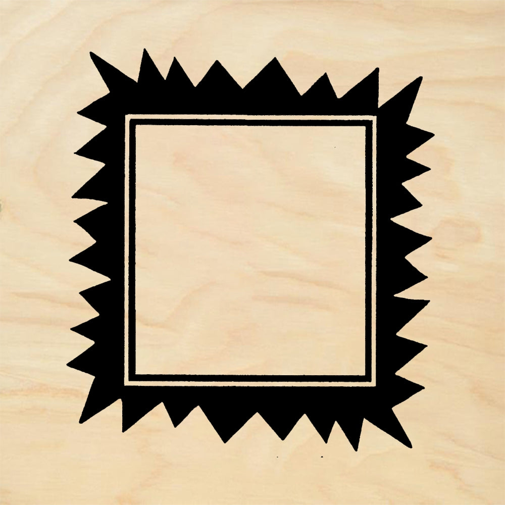 StampaFe Carved postage border Postage Border Frame - Rubber Stamp 1.75 x 1.75