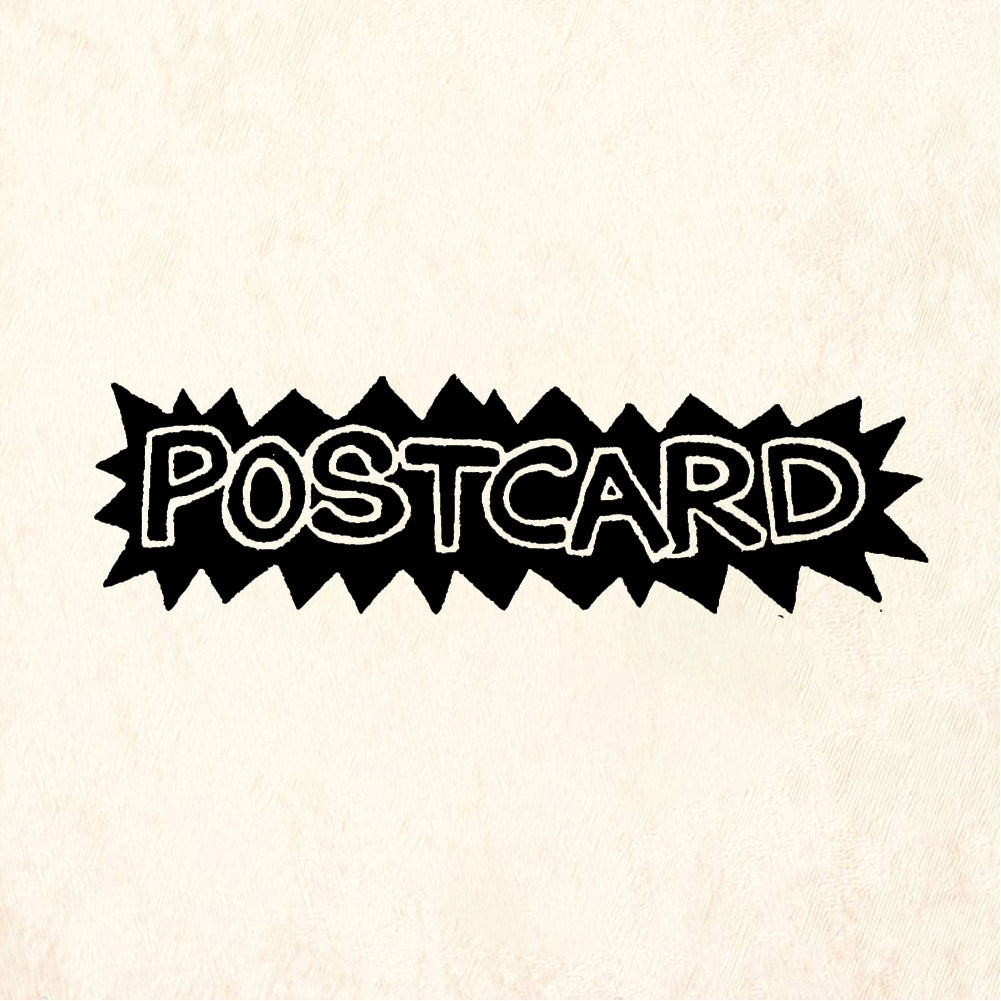 StampaFe POSTCARD, carved Postcard - Rubber Stamp 3 x 1