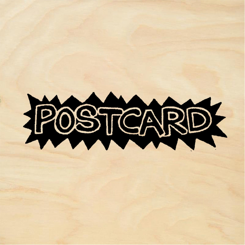 StampaFe POSTCARD, carved Postcard - Rubber Stamp 3 x 1