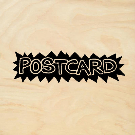 StampaFe POSTCARD, carved Postcard - Rubber Stamp 3 x 1