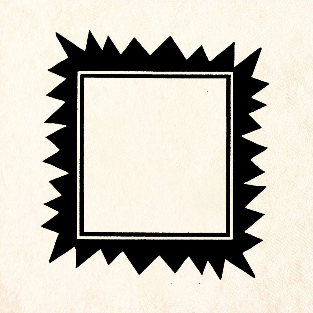 StampaFe Carved postage border Postage Border Frame - Rubber Stamp 1.75 x 1.75
