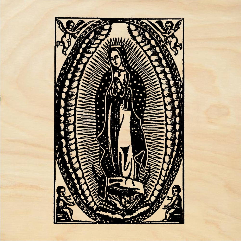 StampaFe Rectangle Guadalupe Rubber Art Stamp