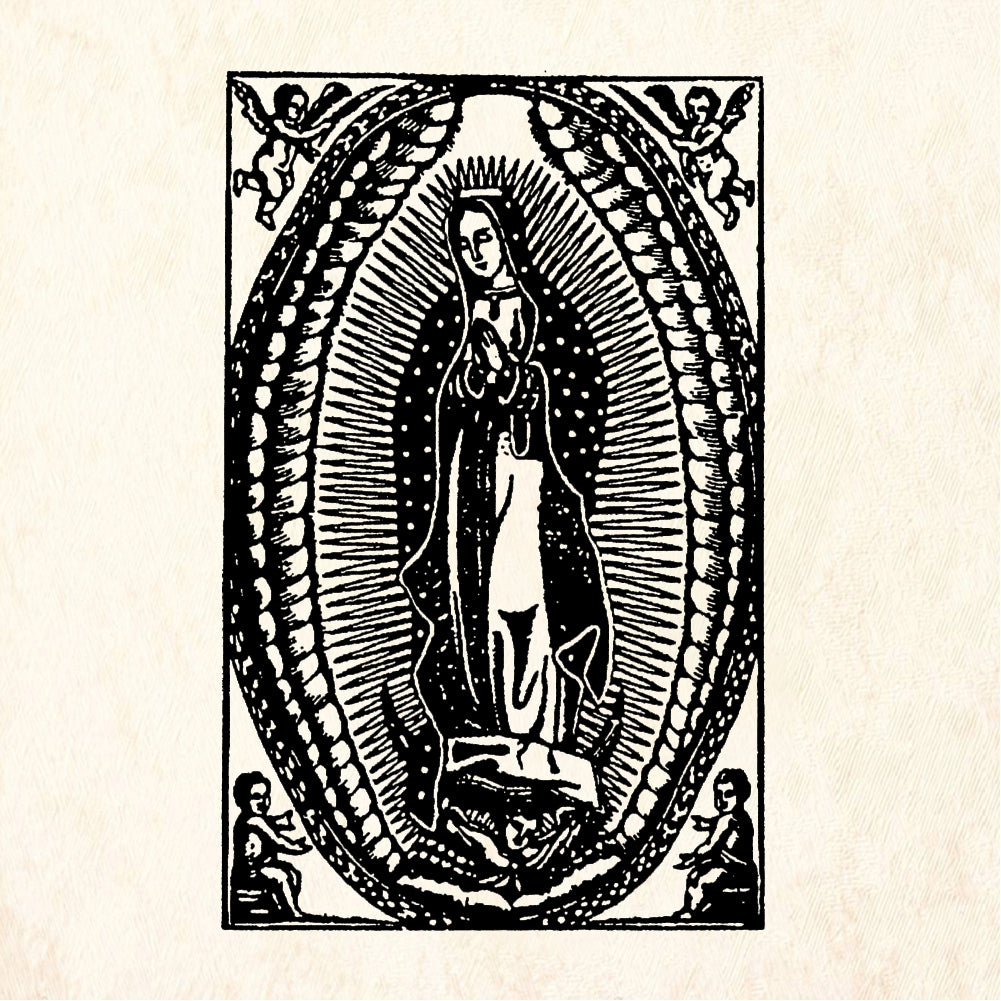 StampaFe Rectangle Guadalupe Rubber Art Stamp