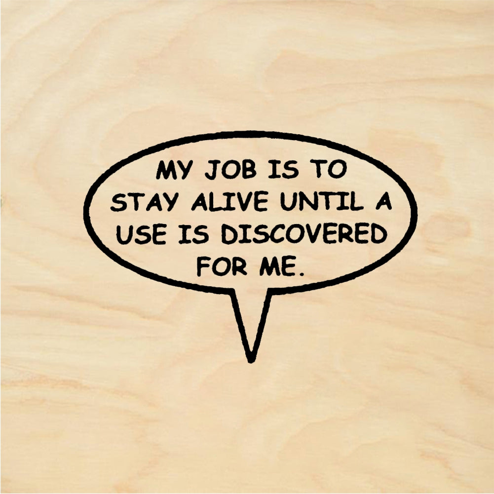 StampaFe My Job Is to Stay Alive Humorous Quote Rubber Stamp 1.25 x 0.75