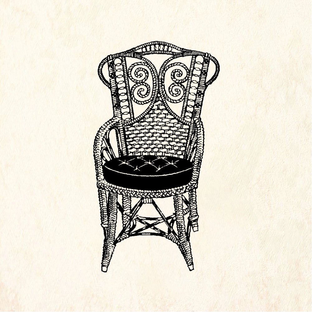 StampaFe Wicker chair - Rubber Stamp 1.75 x 2