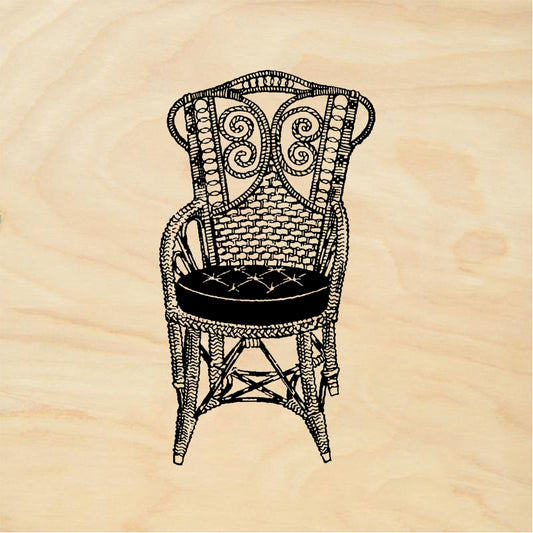StampaFe Wicker chair - Rubber Stamp 1.75 x 2