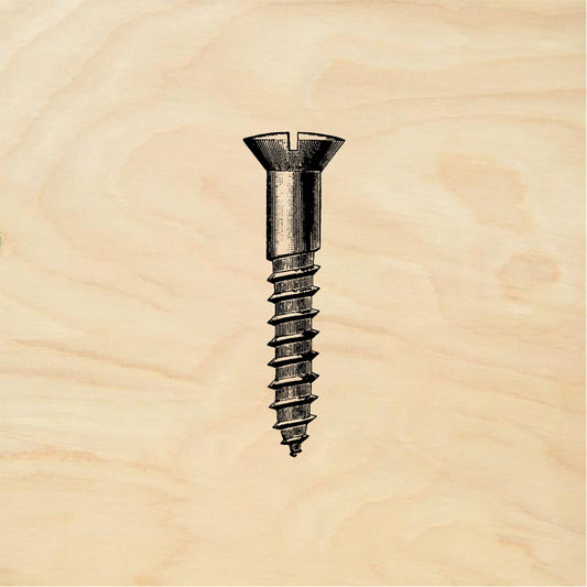 StampaFe Screw, lg. Large Screw - Rubber Stamp 1 x 1