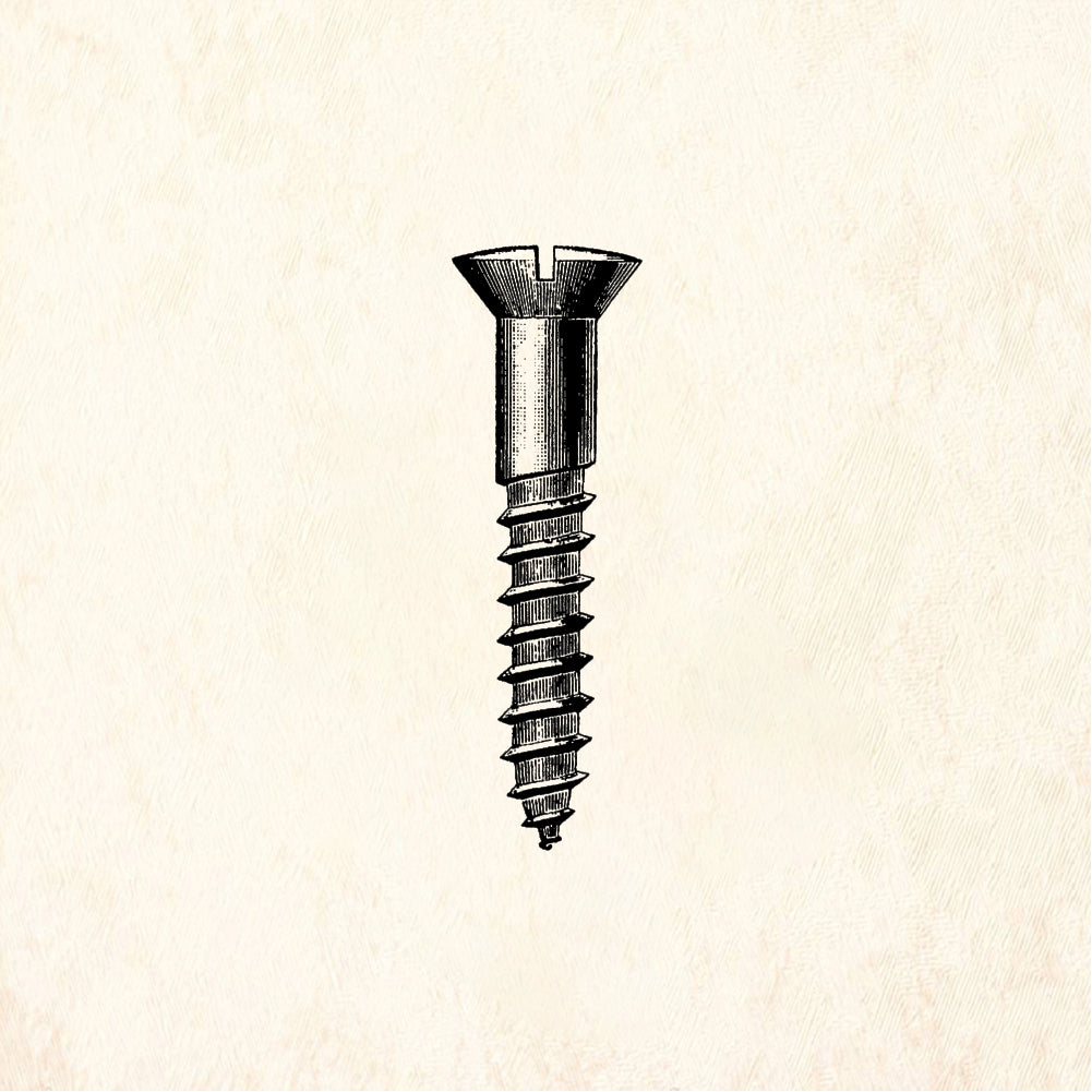 StampaFe Screw, lg. Large Screw - Rubber Stamp 1 x 1