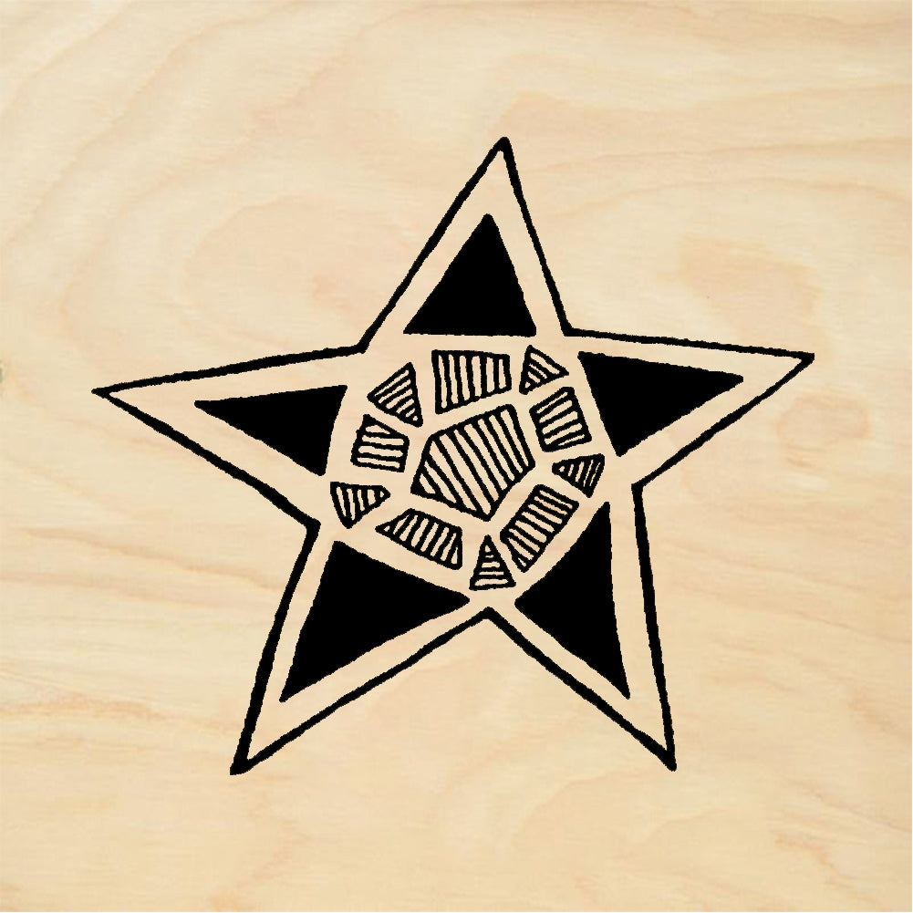 StampaFe Mosaic star - Rubber Stamp 1 x 1.25
