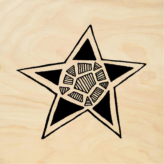 StampaFe Mosaic star - Rubber Stamp 1 x 1.25