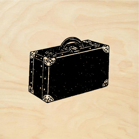 StampaFe Suitcase, metal edges - Rubber Stamp 1.75 x 1.25