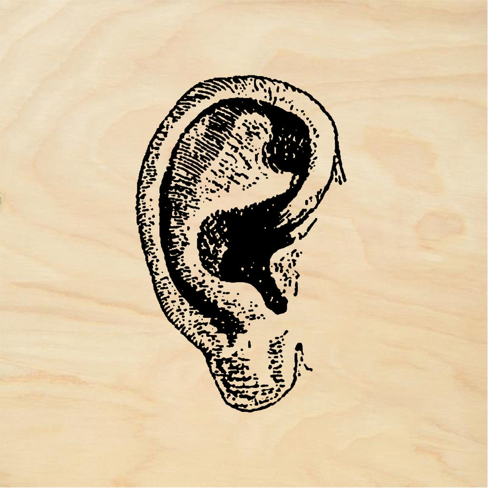 StampaFe Ear, left Ear - Rubber Stamp 1 x 1