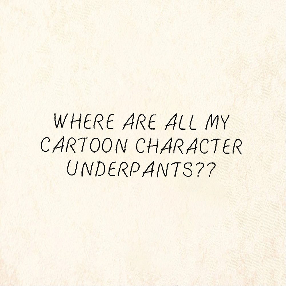 StampaFe Where are all my cartoon character underpants? - Rubber Stamp