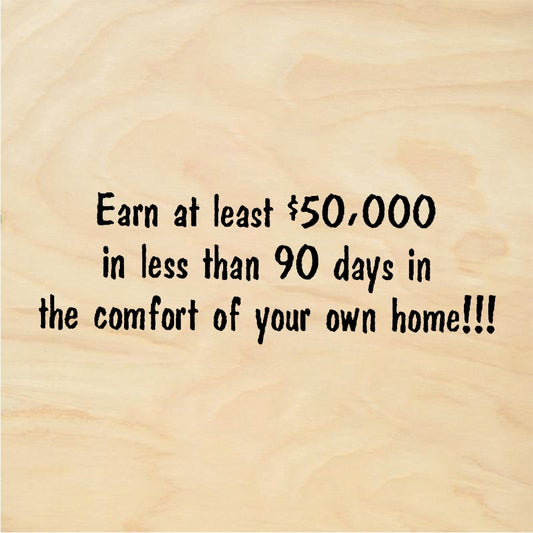 StampaFe Earn $50,000 in 90 days Earn Big Money - Rubber Stamp 1.75 x 0.75