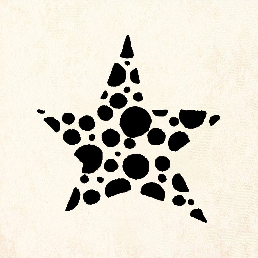 StampaFe Dot star - Rubber Stamp 1.25 x 1.25