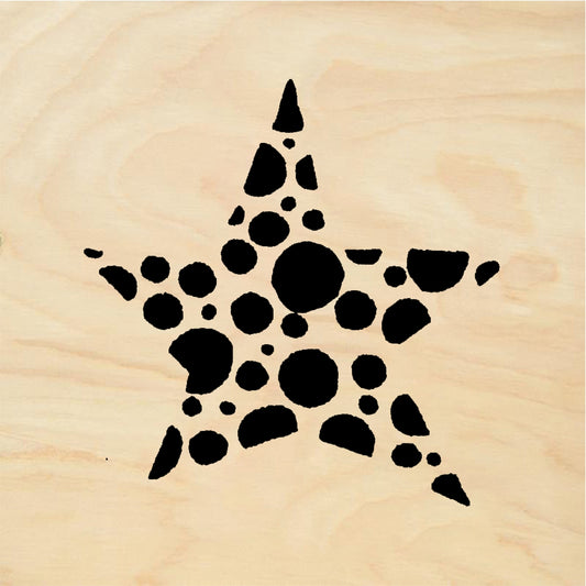 StampaFe Dot star - Rubber Stamp 1.25 x 1.25