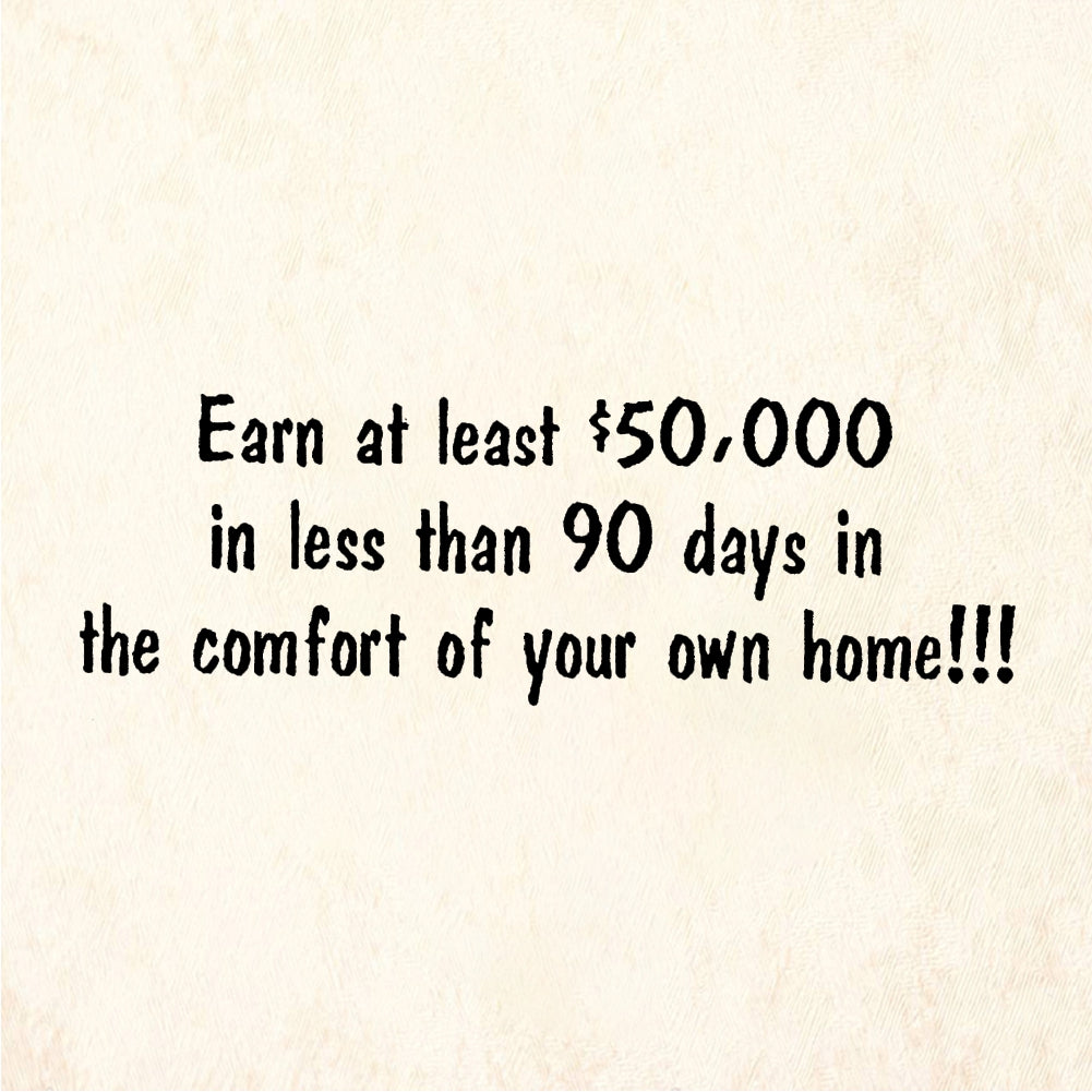 StampaFe Earn $50,000 in 90 days Earn Big Money - Rubber Stamp 1.75 x 0.75