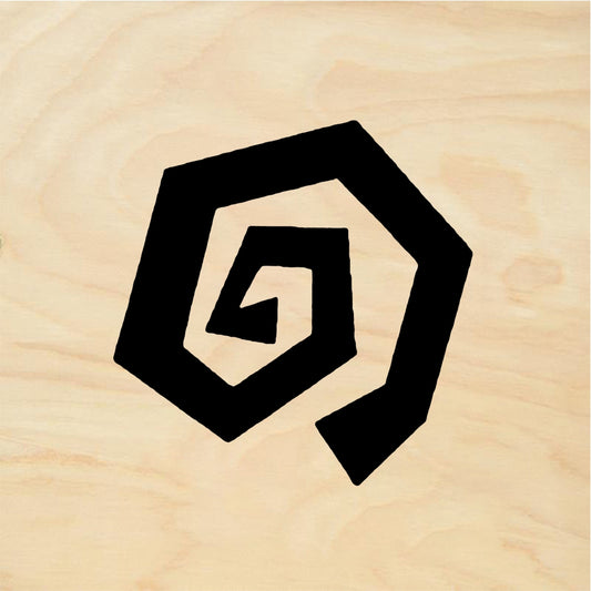 StampaFe Angular spiral, med. Medium Angular Spiral - Rubber Stamp 1.25 x 2
