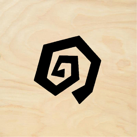 StampaFe Angular spiral, sm. Small Angular Spiral - Rubber Stamp 1 x 0.75
