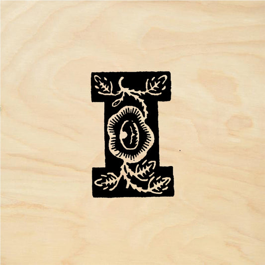 StampaFe Rose Letter I - Rubber Stamp 1 x 0.75
