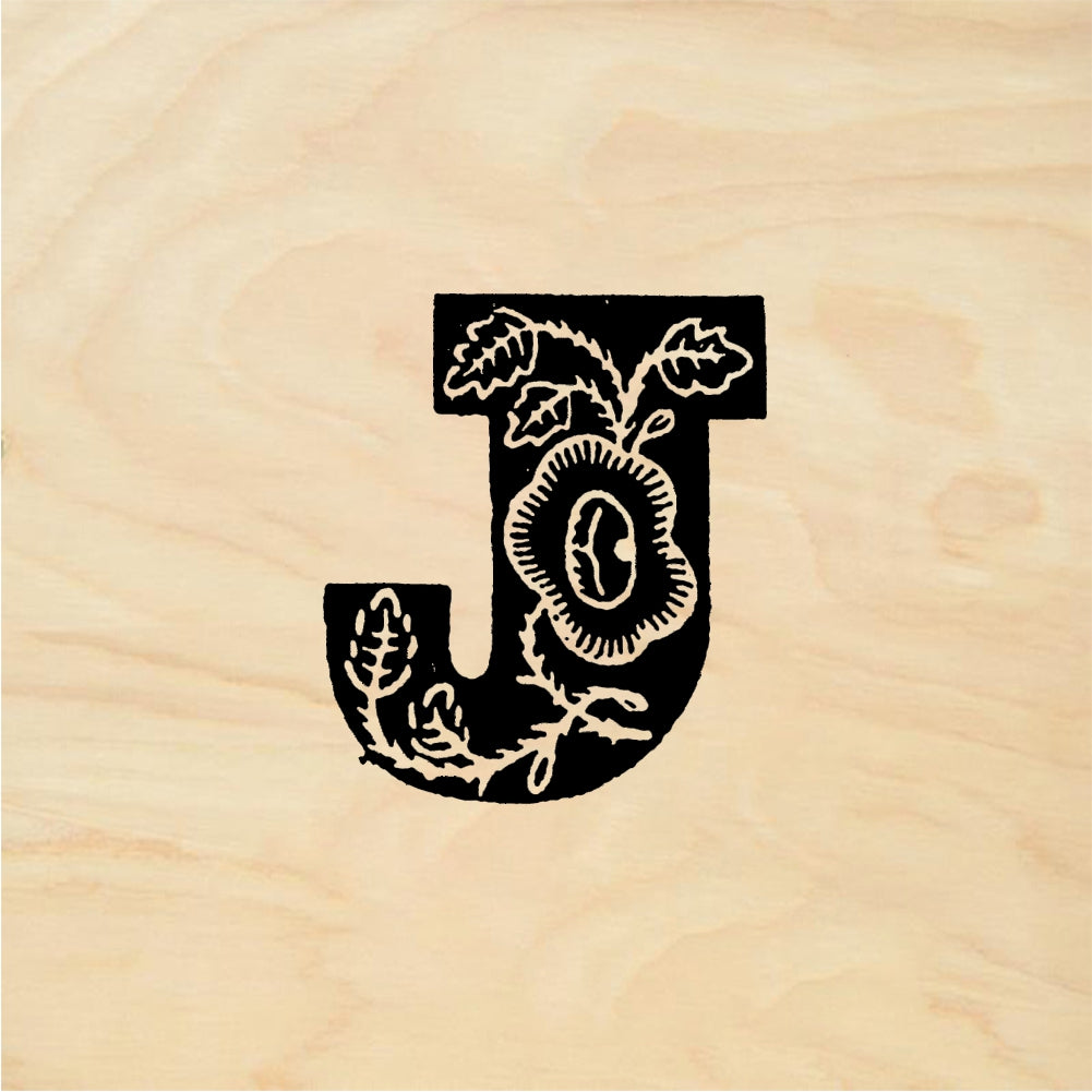 StampaFe Rose Letter J - Rubber Stamp 0 x 0.75
