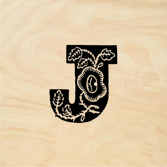 StampaFe Rose Letter J - Rubber Stamp 0 x 0.75