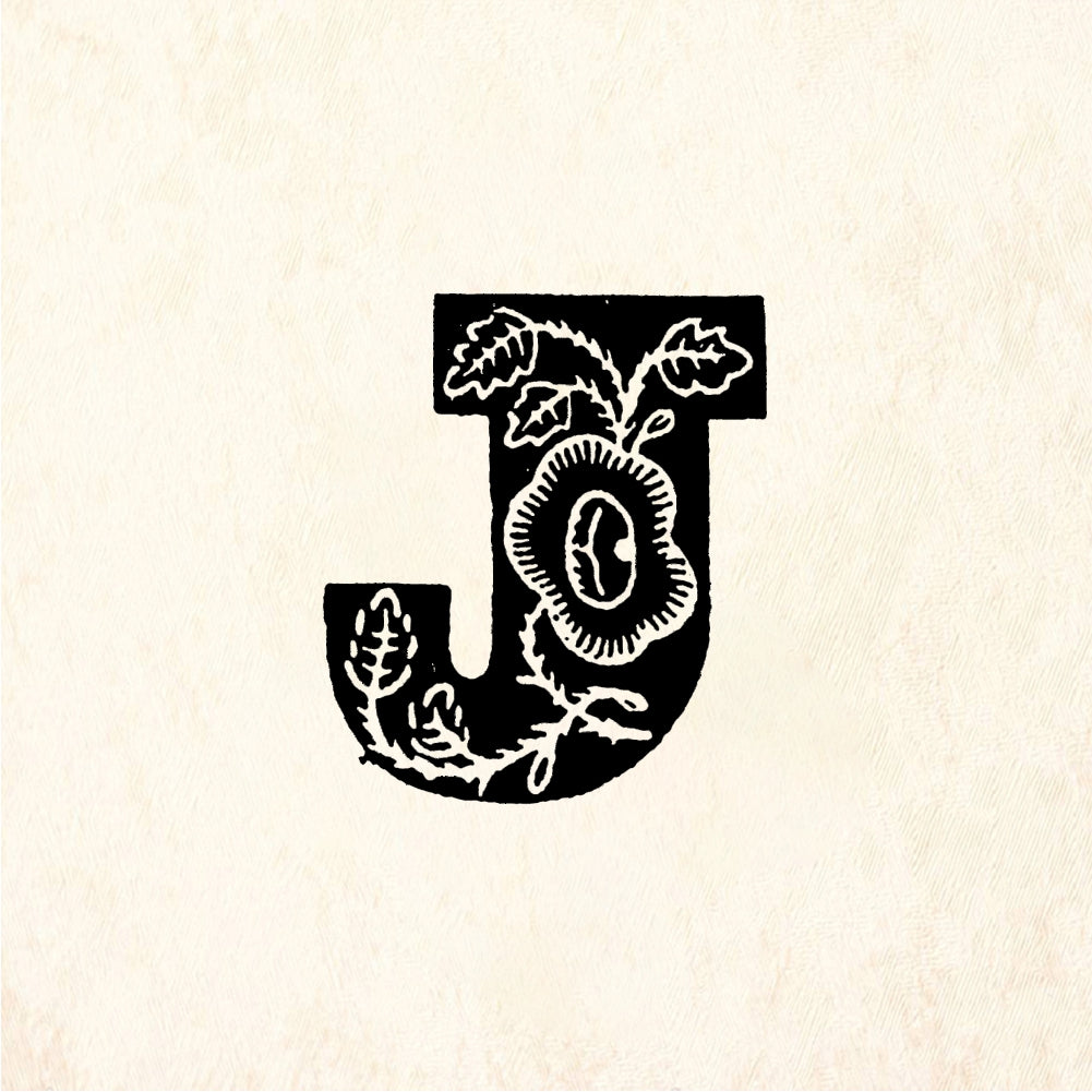 StampaFe Rose Letter J - Rubber Stamp 0 x 0.75